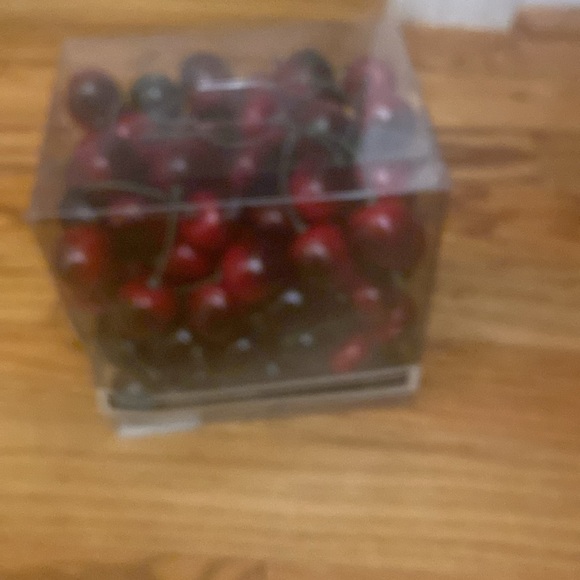 Threshold Red 112 piece Cherry Cherries Vase Fillers Set made 2007, NEW in Box - Picture 4 of 4